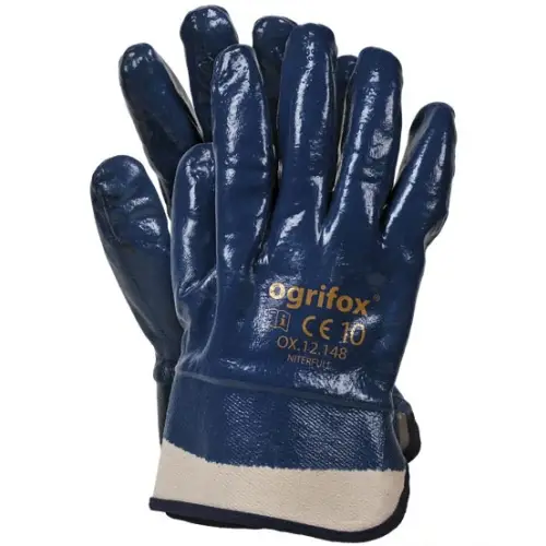 Rękawice ochronne powlekane nitrylem Olejoodporne  Ogrifox firmy REIS OX-NITERFULL